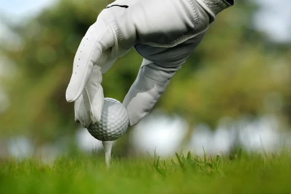 Close-up van een golfbal — Stockfoto