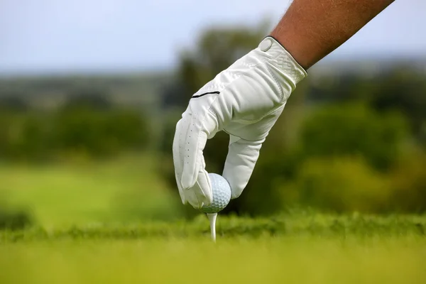 Primer plano de una pelota de golf — Foto de Stock