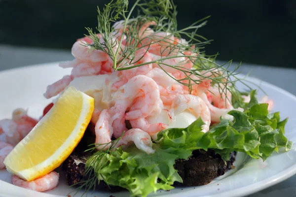 Sanduíche de salada de camarão — Fotografia de Stock
