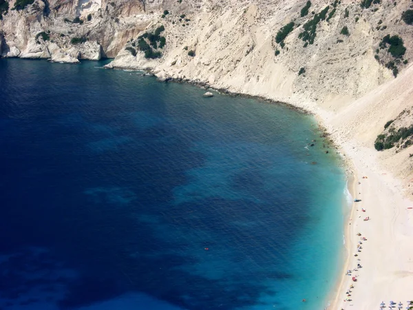 Vacker utsikt över myrtos beach — Stockfoto