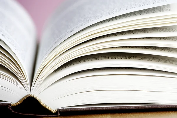 Close-up foto van een open boek — Stok fotoğraf