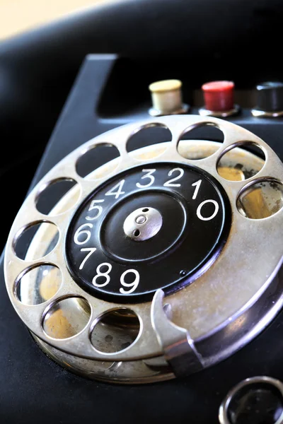Vintage siyah telefon — Stok fotoğraf