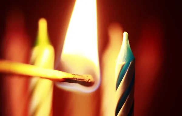 Narozeninové svíčky — Stock fotografie