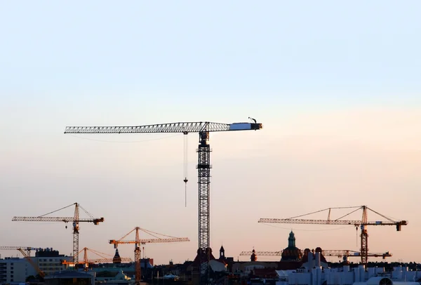 Construction cranes — Stock Photo, Image