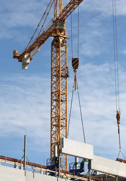 Construction cranes in action — Stock Photo, Image