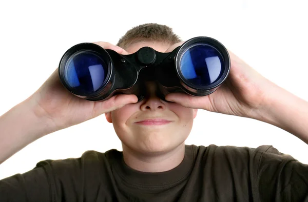 stock image Boy with binoculars