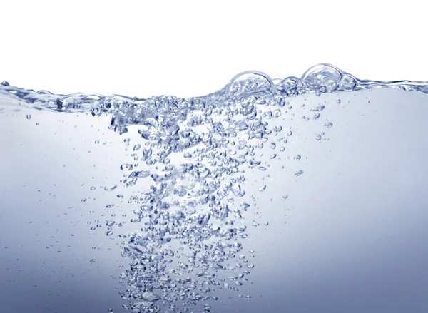 Sauberes blaues Wasser auf weißem Grund — Stockfoto