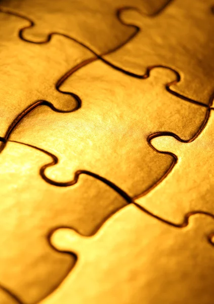 Goldenes Puzzle — Stockfoto