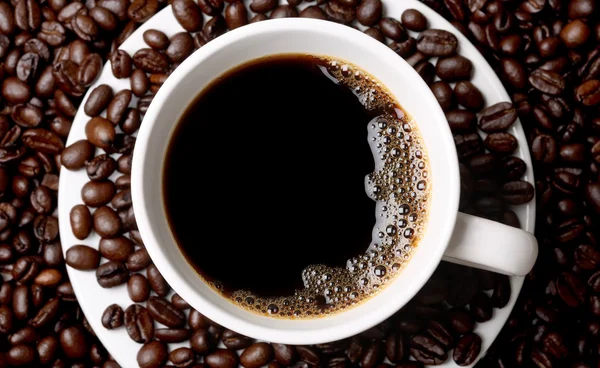 咖啡和咖啡豆 — 图库照片