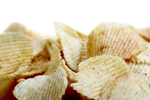 Salty potato chips — Stock Photo, Image