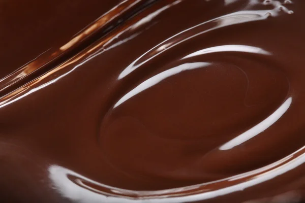 Close up foto del flusso di cioccolato — Foto Stock
