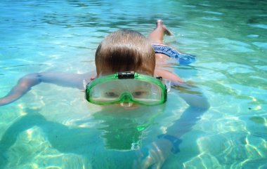 Boy in Swimming clipart