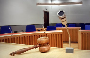 Empty courtroom clipart