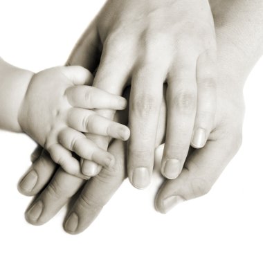 Hands of a family clipart