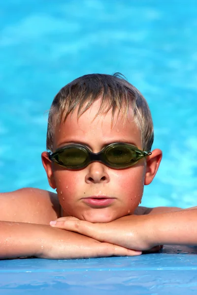 Boy at the pool — Stock Photo, Image