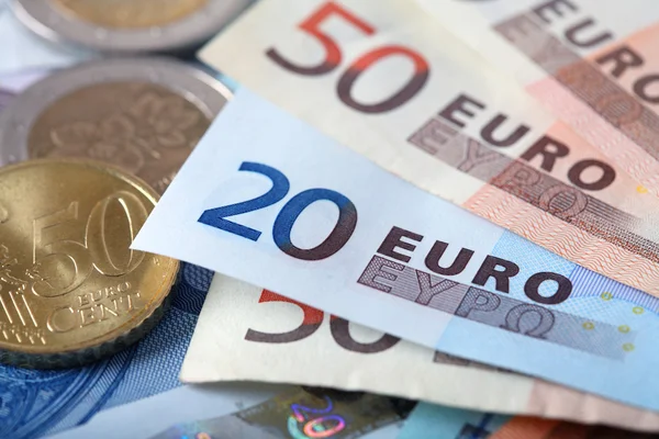 Colorful euro banknotes — Stock Photo, Image