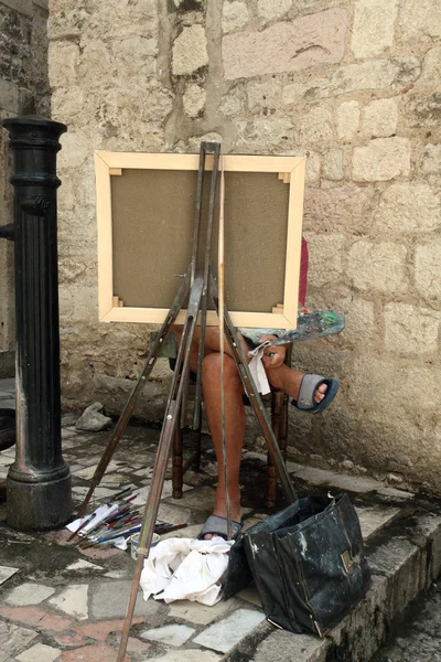 Artista callejero en Montenegro — Foto de Stock