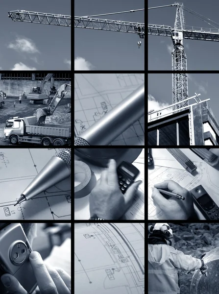 Collage of Construction ambiance — Stock Photo, Image