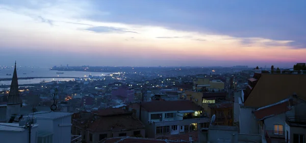 イスタンブールの夕日のパノラマ — ストック写真