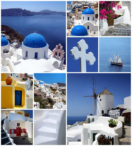 stock image SANTORINI COLLAGE