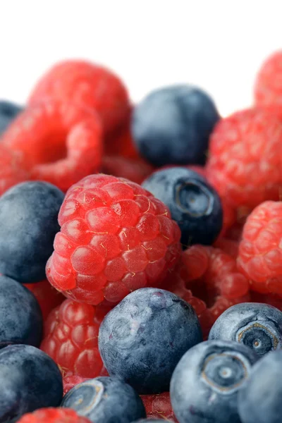 Raspberries & Blueberries — Stock Photo, Image
