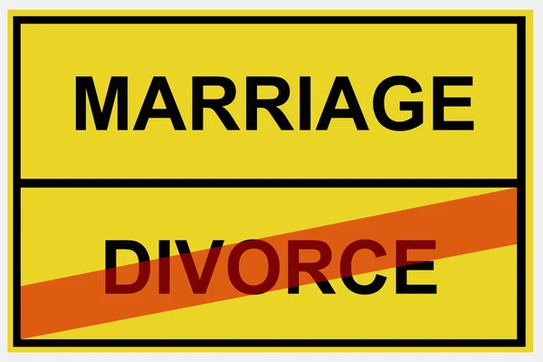 Sign Marriage / Divorce — стоковое фото
