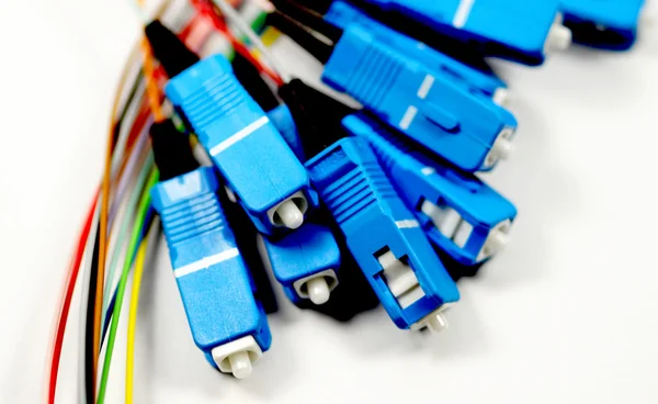 stock image Fiber glass with SC-Connector plug