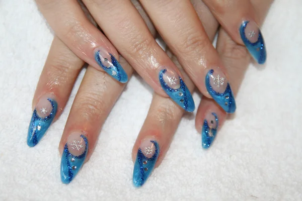 Nailart (with oil on nail bed) — Stock Photo, Image