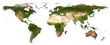Detail world map