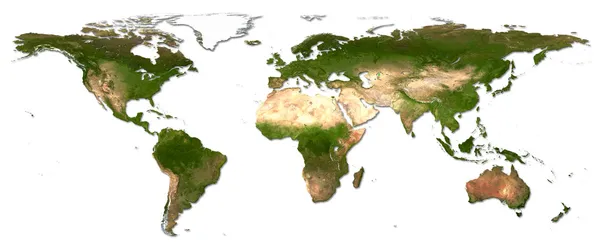 Детальная карта мира — стоковое фото