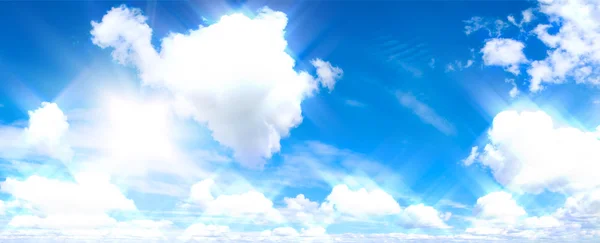 Cennet. Mavi gökyüzü ve beyaz bulut. — Stok fotoğraf