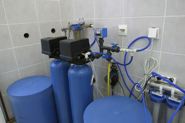 Sistema di filtrazione dell'acqua in laboratorio — Foto Stock