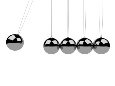 Newton's cradle isolated clipart