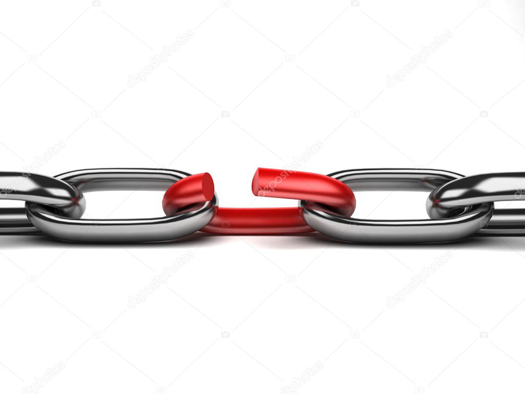 broken chain links