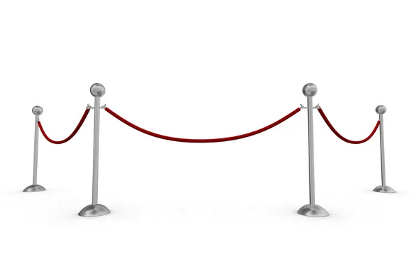 Rendered Image Isolated Rope Barriers — Stock Photo, Image