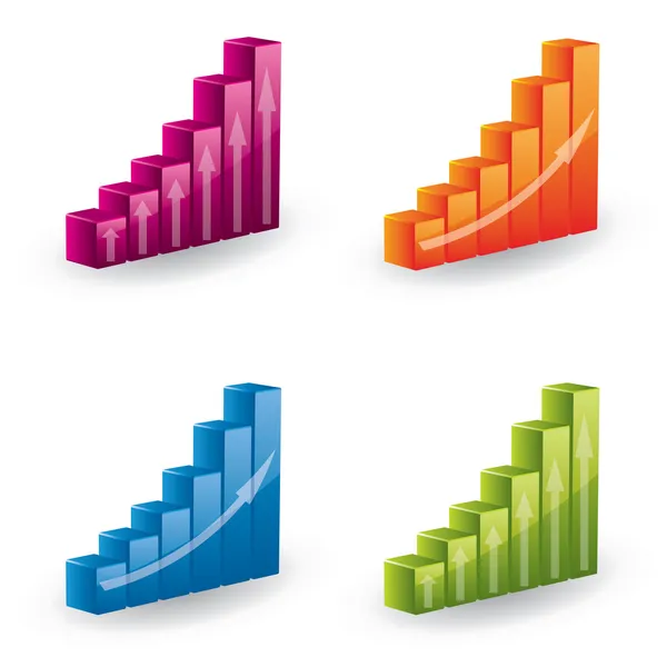 Conjunto de gráficos vetoriais 3d - ícones — Vetor de Stock