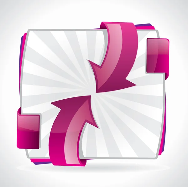 Web style brochure design with purple arrows — Stock Vector
