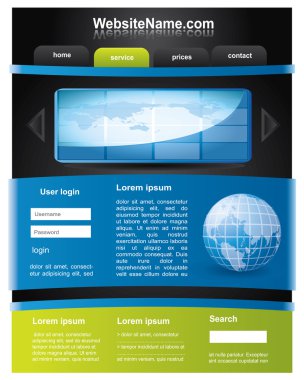 düzenlenebilir vektör Web sitesi şablonu