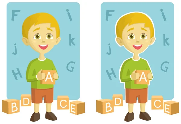 Învățarea alfabetului — Vector de stoc