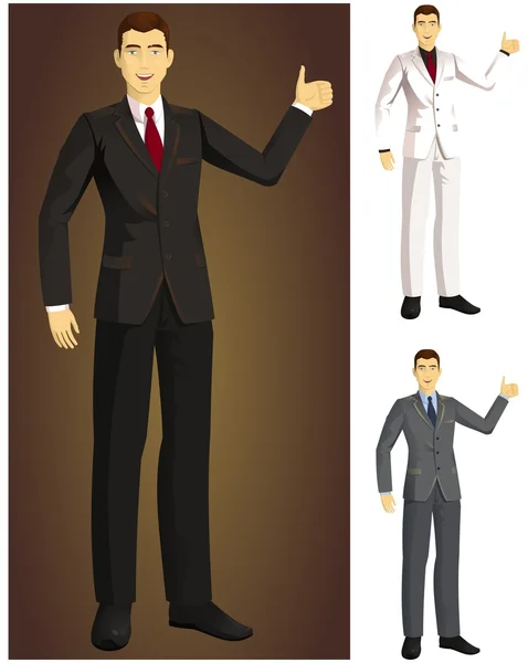 Ο άνθρωπος στο κοστούμι σύνολο - 4 — Διανυσματικό Αρχείο