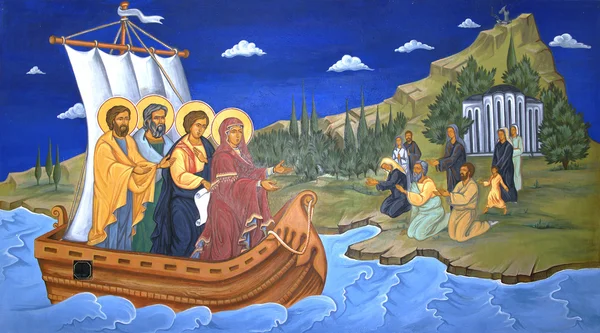 Peinture murale religieuse — Photo