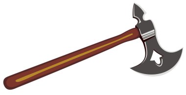 Viking's battle axe clipart