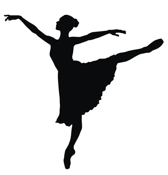 Silueta bailarina ballet imágenes de stock de arte vectorial