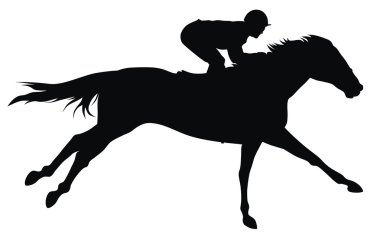 Horse racing clipart