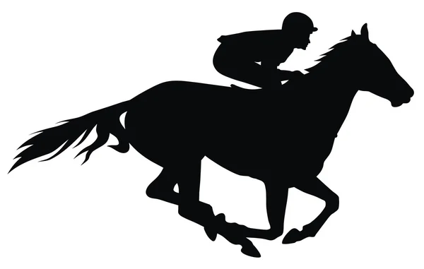 Paardenrennen — Stockvector