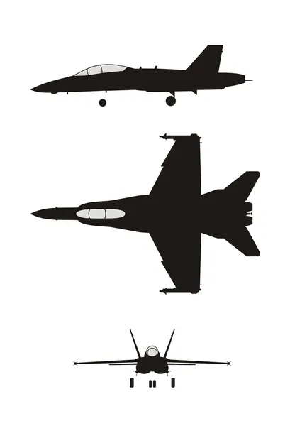ジェット戦闘機 — ストックベクタ