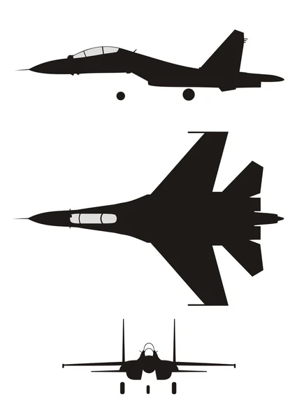 Jet fighter — Stockový vektor