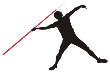 Javelin thrower clipart