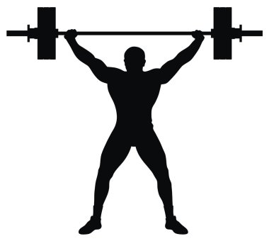 Weight lifter athlete clipart