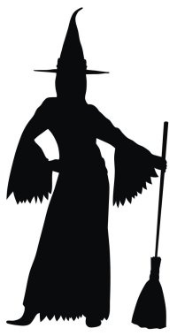 Witch silhouette clipart